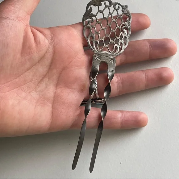 Sterling silver 1900’s Hair Comb Peinetta Accessory - Picture 8 of 16